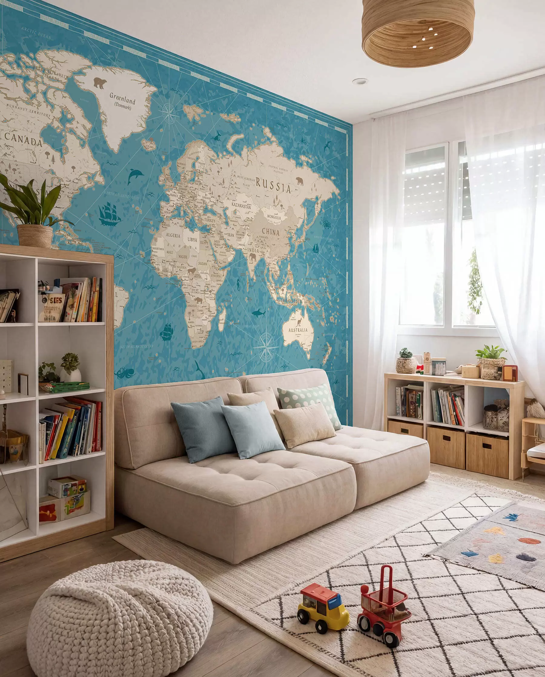 Fototapeta Dawny atlas w turkusie u50378