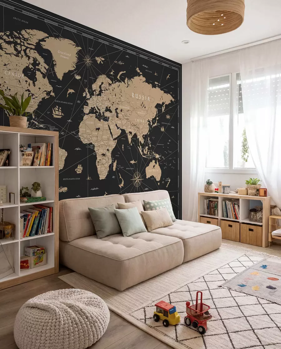 Fototapeta Mapa świata po zmroku u50401