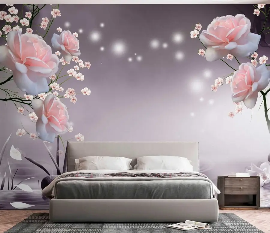 Fototapeta Róże na falach wody u01045