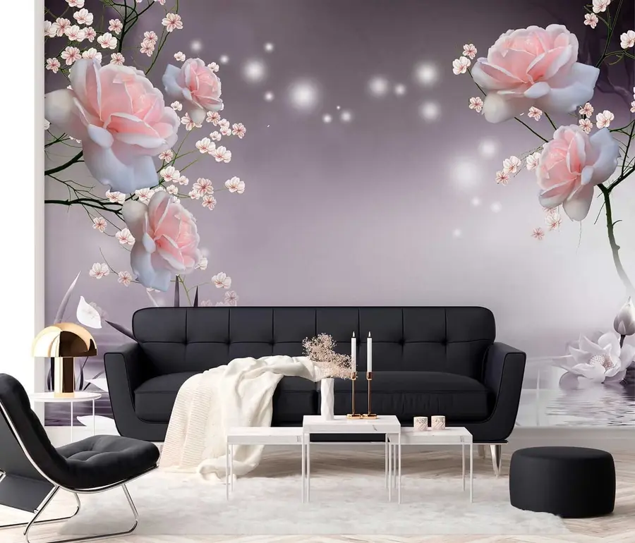 Fototapeta Róże na falach wody u01045