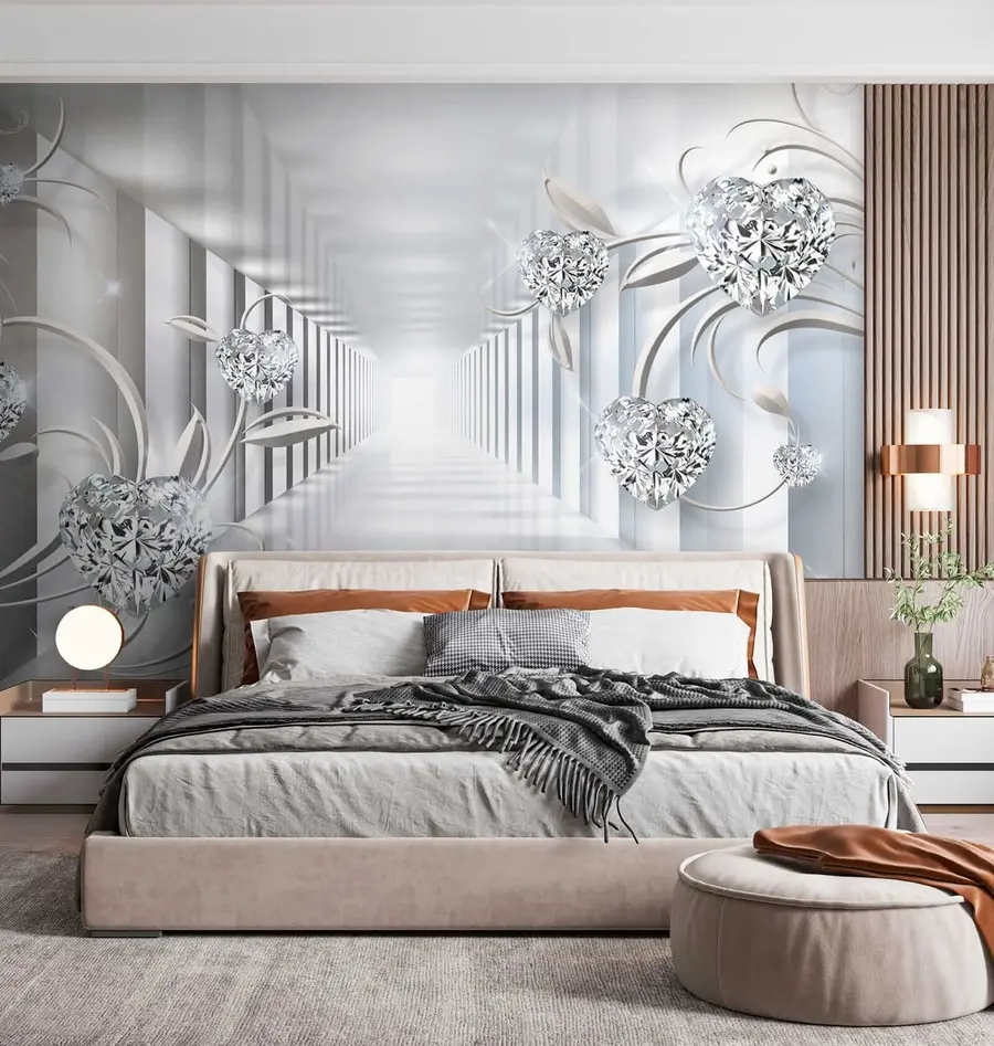 Fototapeta Diamentowe serca w tunelu u07513