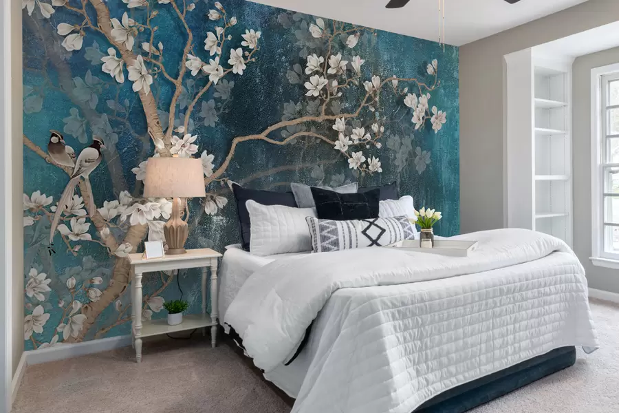 Fototapeta Kwitnące gałęzie i ptaki u12150