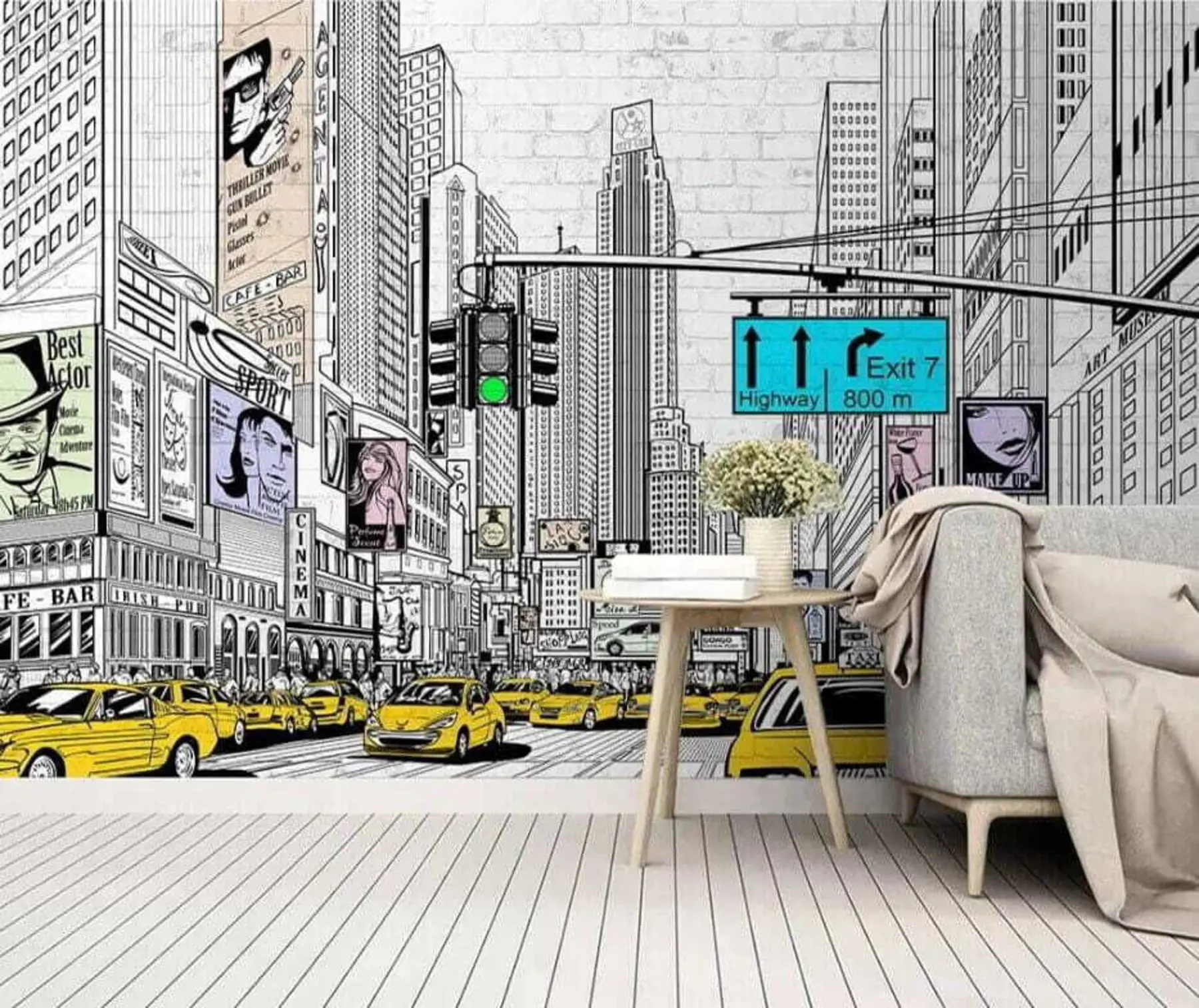 Fototapeta Megapolis w komiksowym stylu u21095