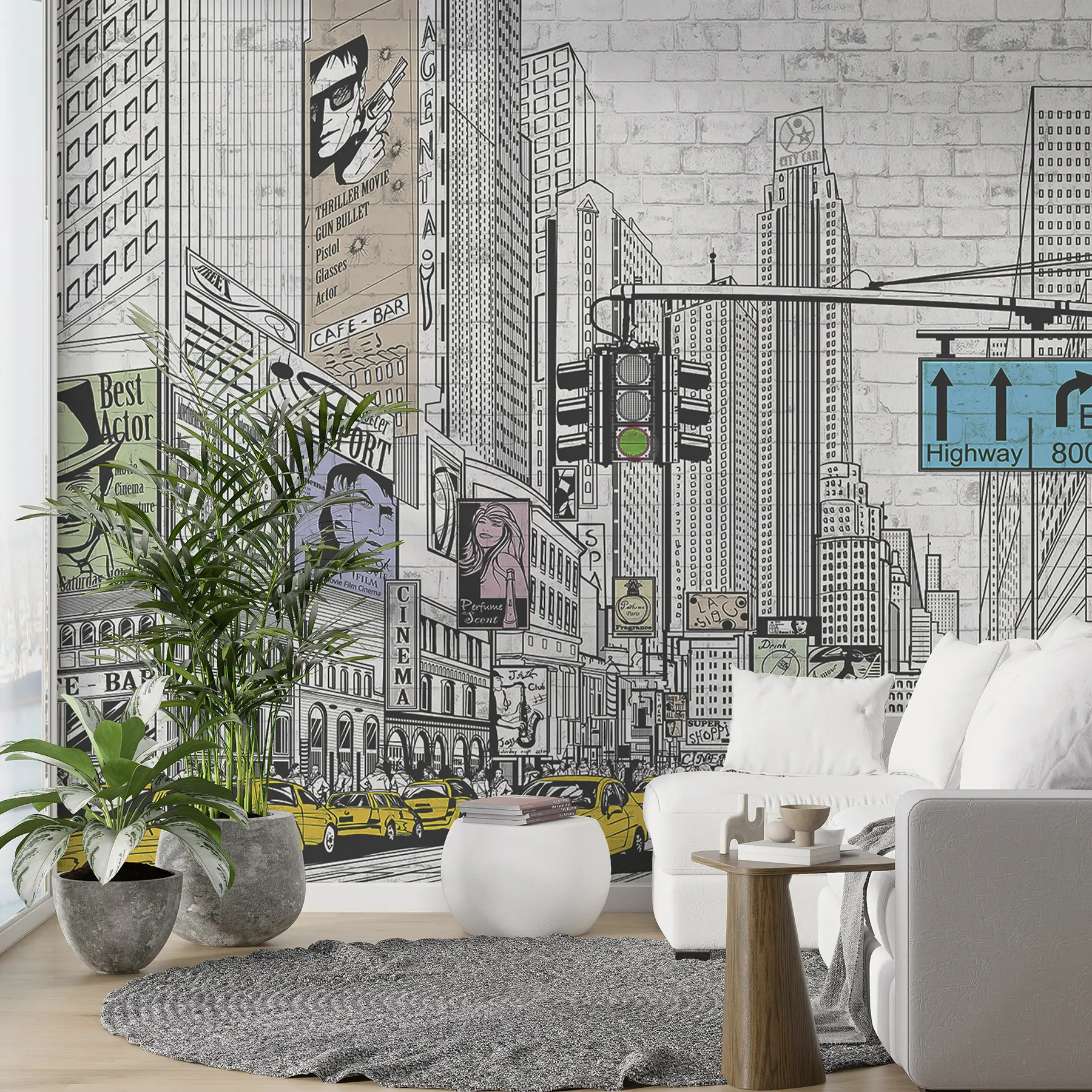 Fototapeta Megapolis w komiksowym stylu u21095