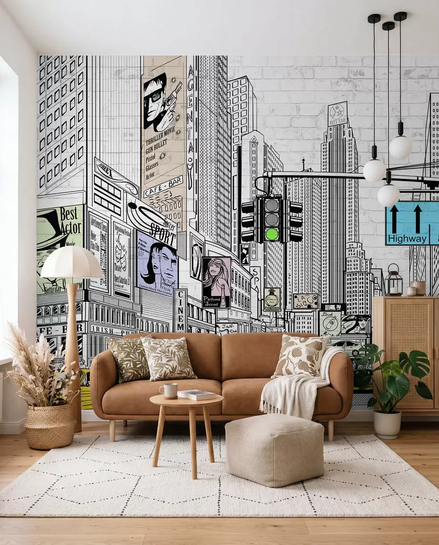 Fototapeta Megapolis w komiksowym stylu u21095