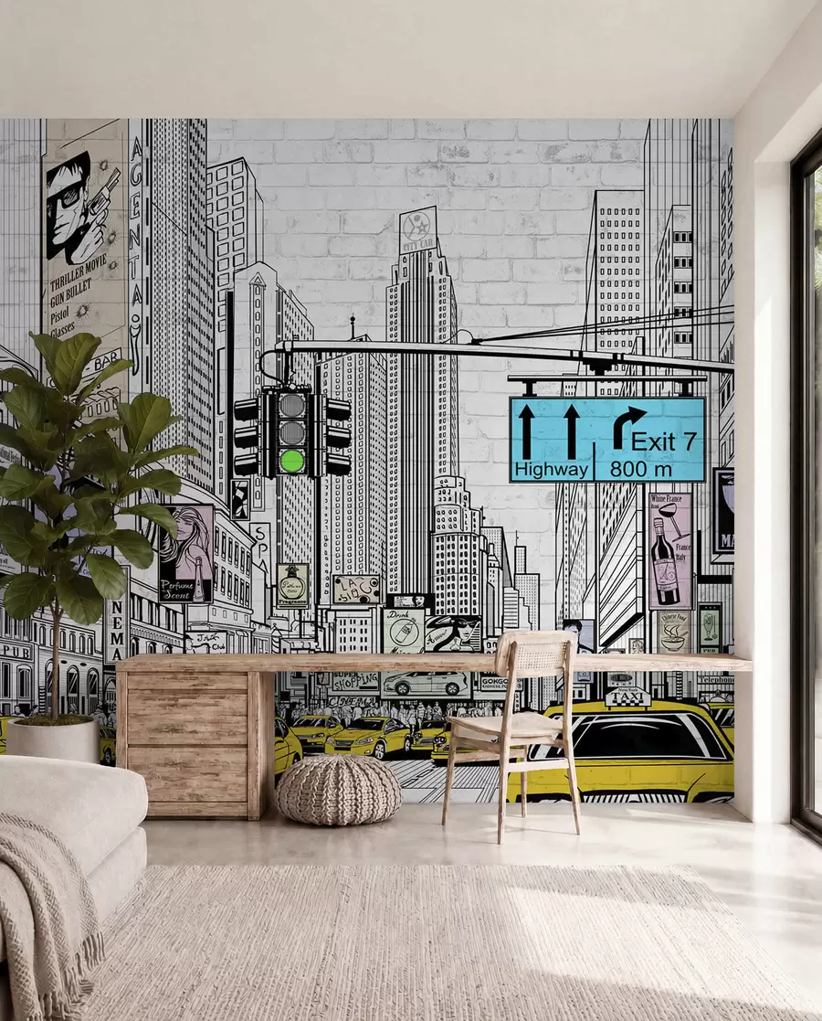Fototapeta Megapolis w komiksowym stylu u21095