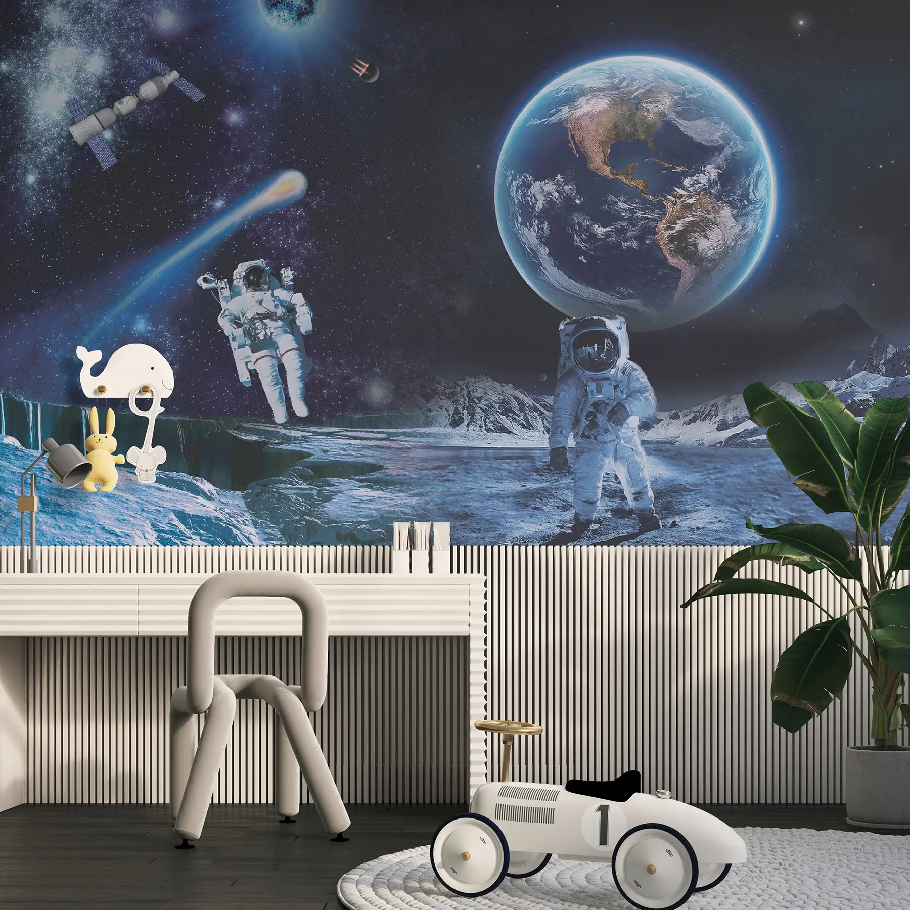 Fototapeta Astronauci na Księżycu u23243