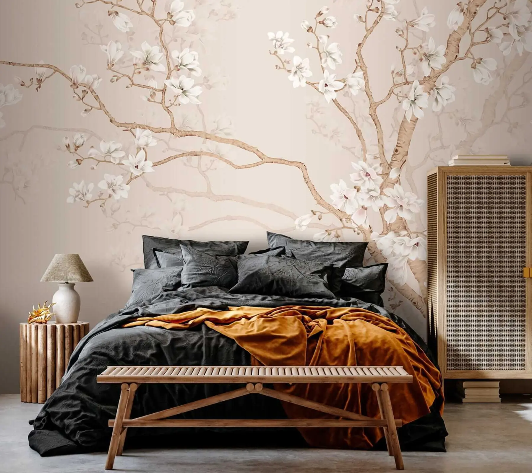 Fototapeta Kwitnące drzewo i ptaki u25842