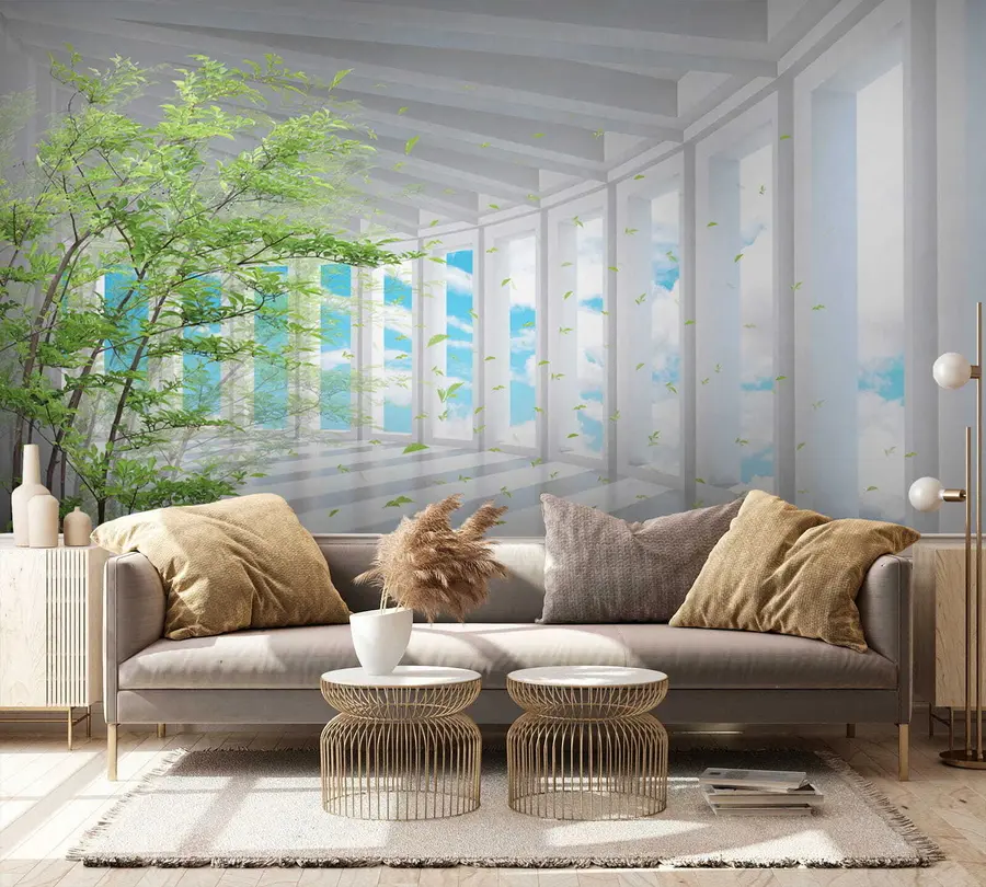 Fototapeta Tunel z widokiem na chmury u29922