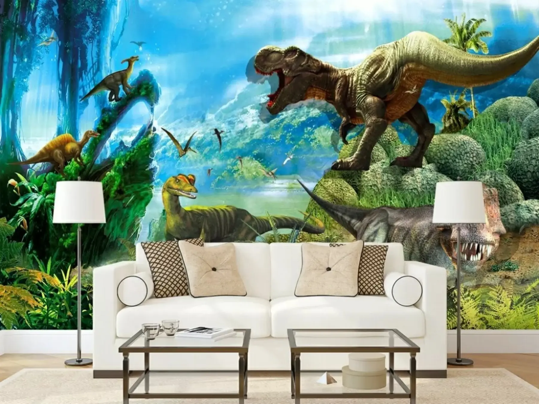 Fototapeta Dinozaury w dżungli u35232