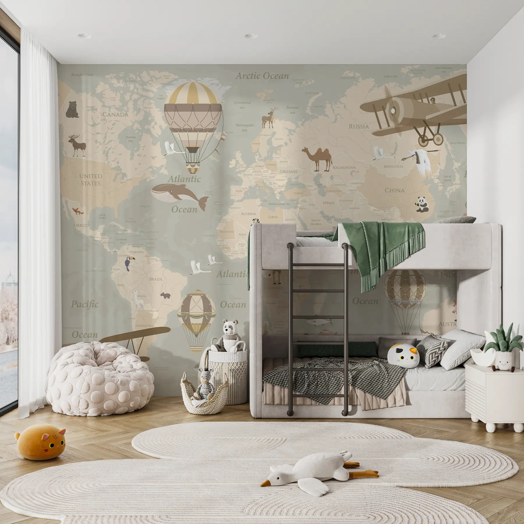 Fototapeta Mapa świata dla dzieci u36066