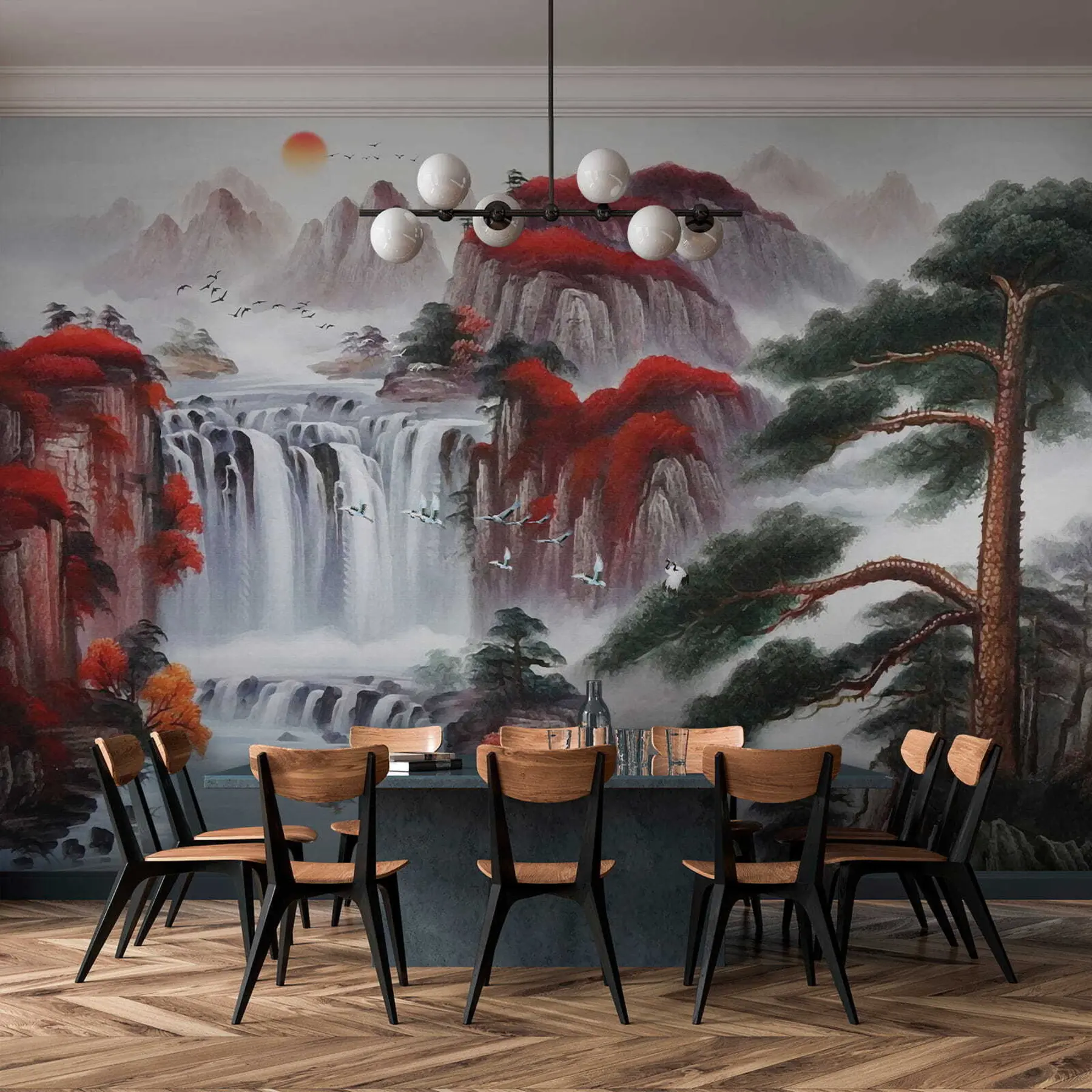 Fototapeta Wodospad w stylu japońskim u36222