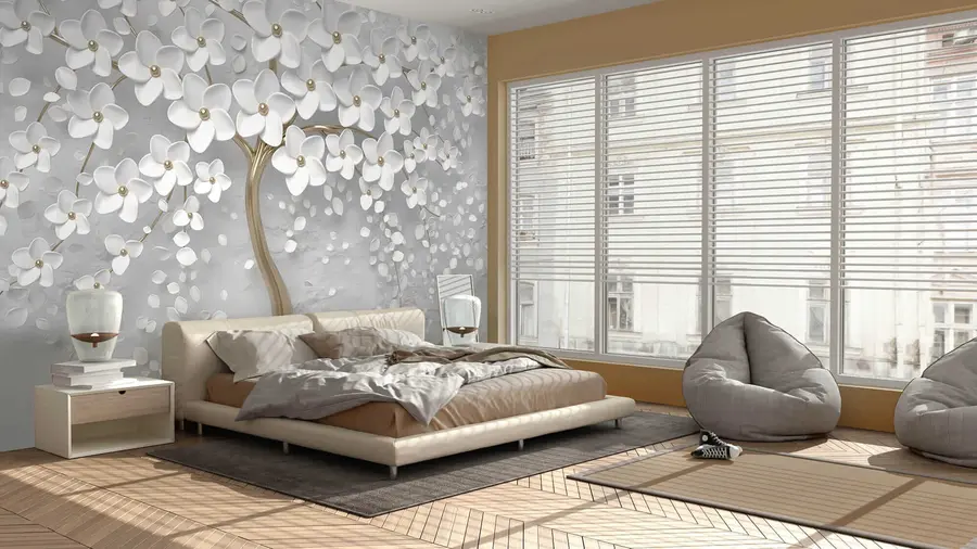 Fototapeta Kwitnące drzewo z dużymi kwiatami u37065