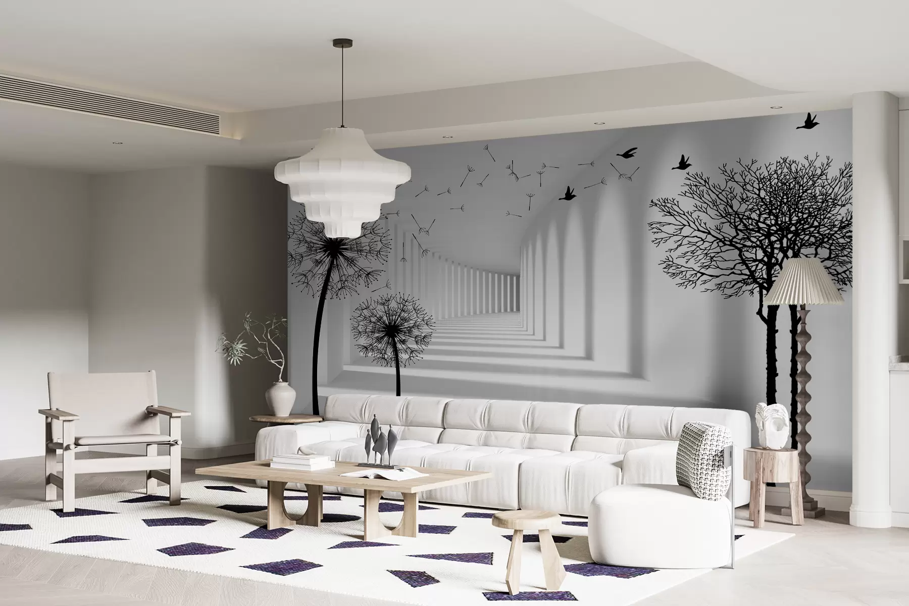 Fototapeta 3d tunel i mlecze u37803