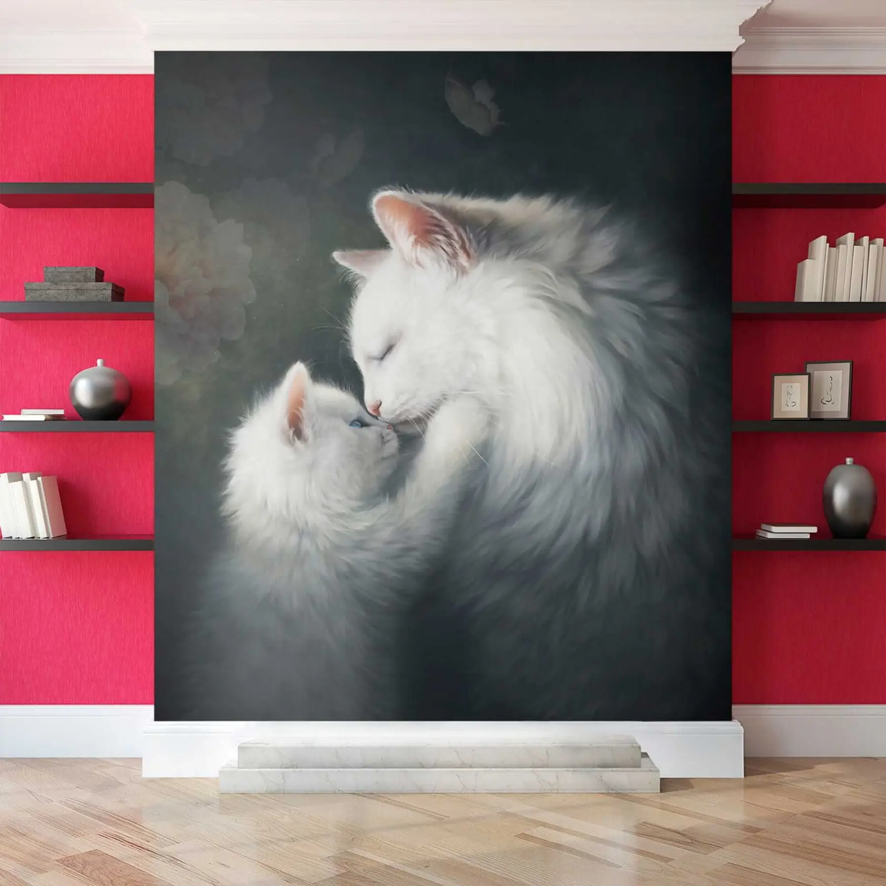 Fototapeta Matka kot i jej kotek u38551