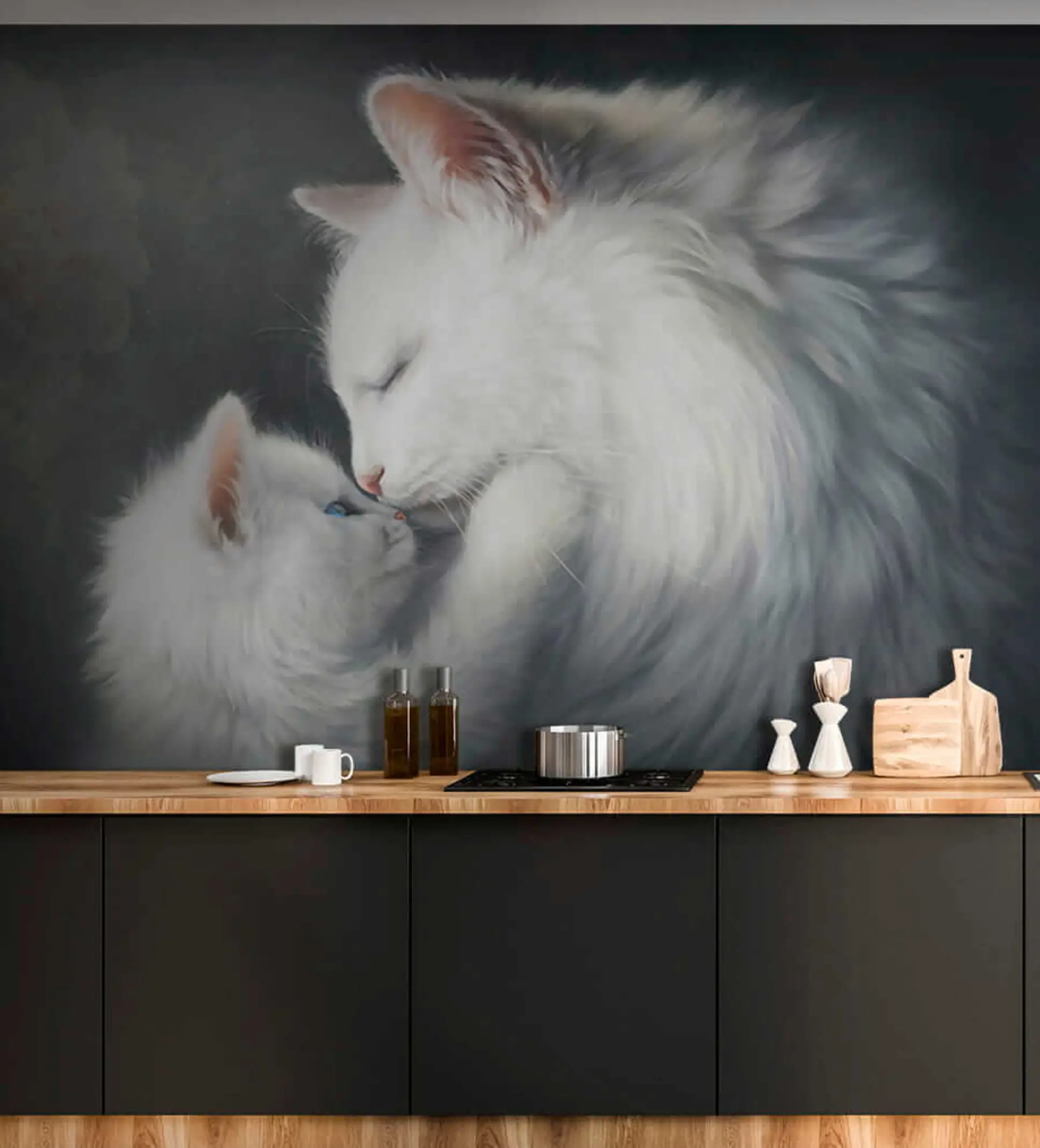 Fototapeta Matka kot i jej kotek u38551