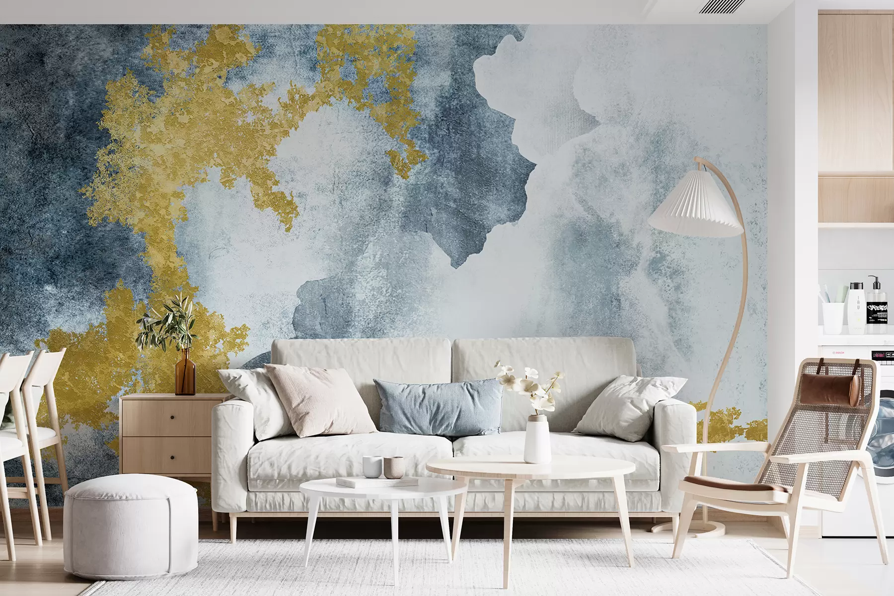 Fototapeta Betonowa szara ściana z pęknięciami u40833