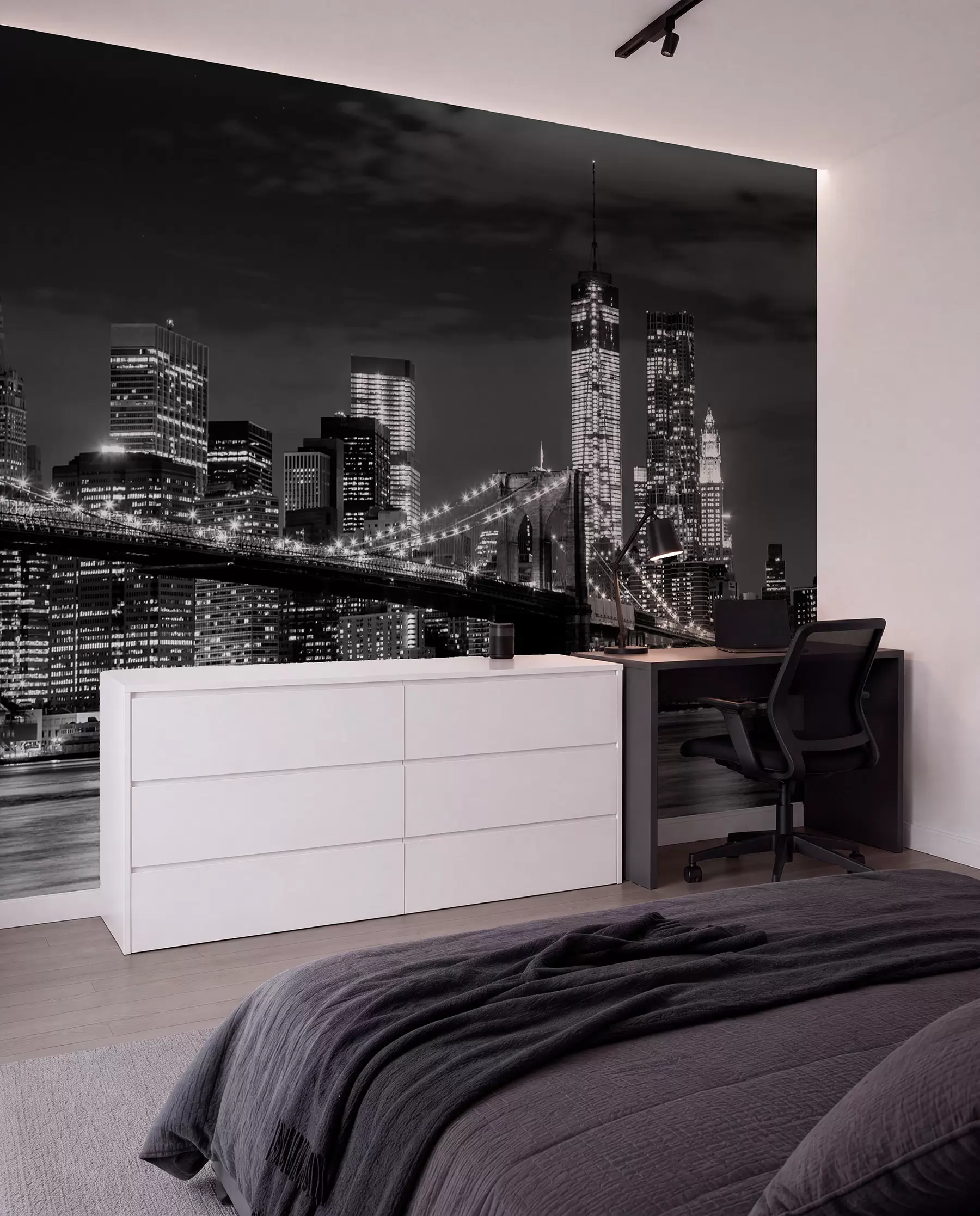 Fototapeta Brooklyn w monochromie u56428