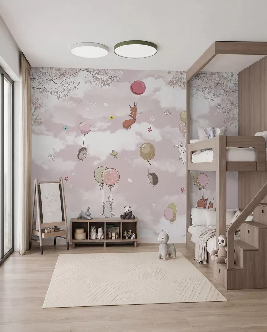 Fototapeta Balony na ogrzane powietrze w chmurach u59963