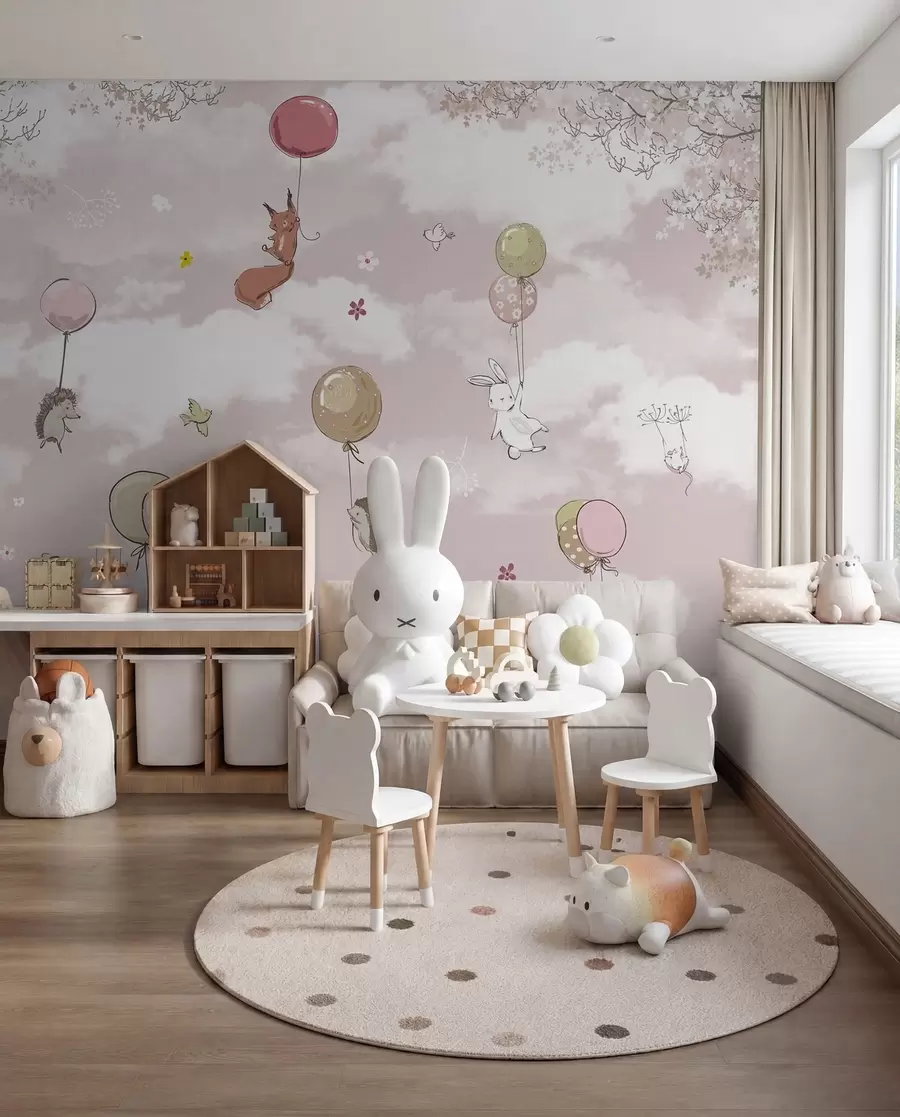 Fototapeta Balony na ogrzane powietrze w chmurach u59963