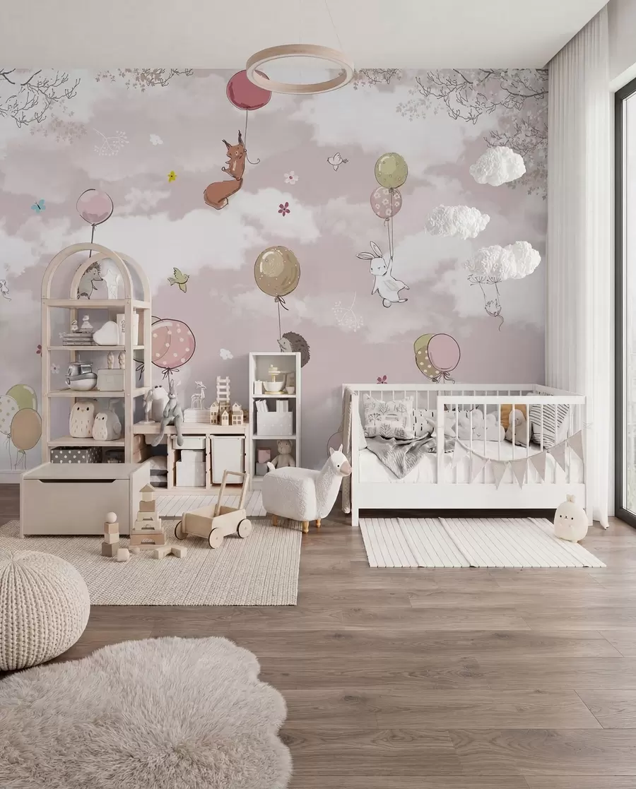 Fototapeta Balony na ogrzane powietrze w chmurach u59963