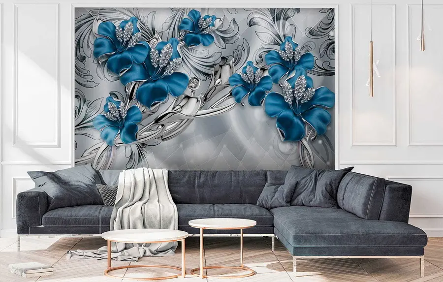 Fototapeta Lazurowe kwiaty u60405