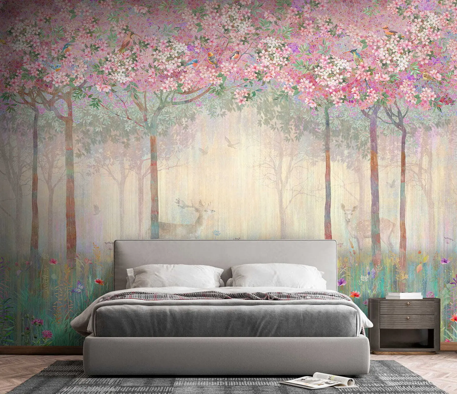 Fototapeta Jeleń w magicznym lesie u62100