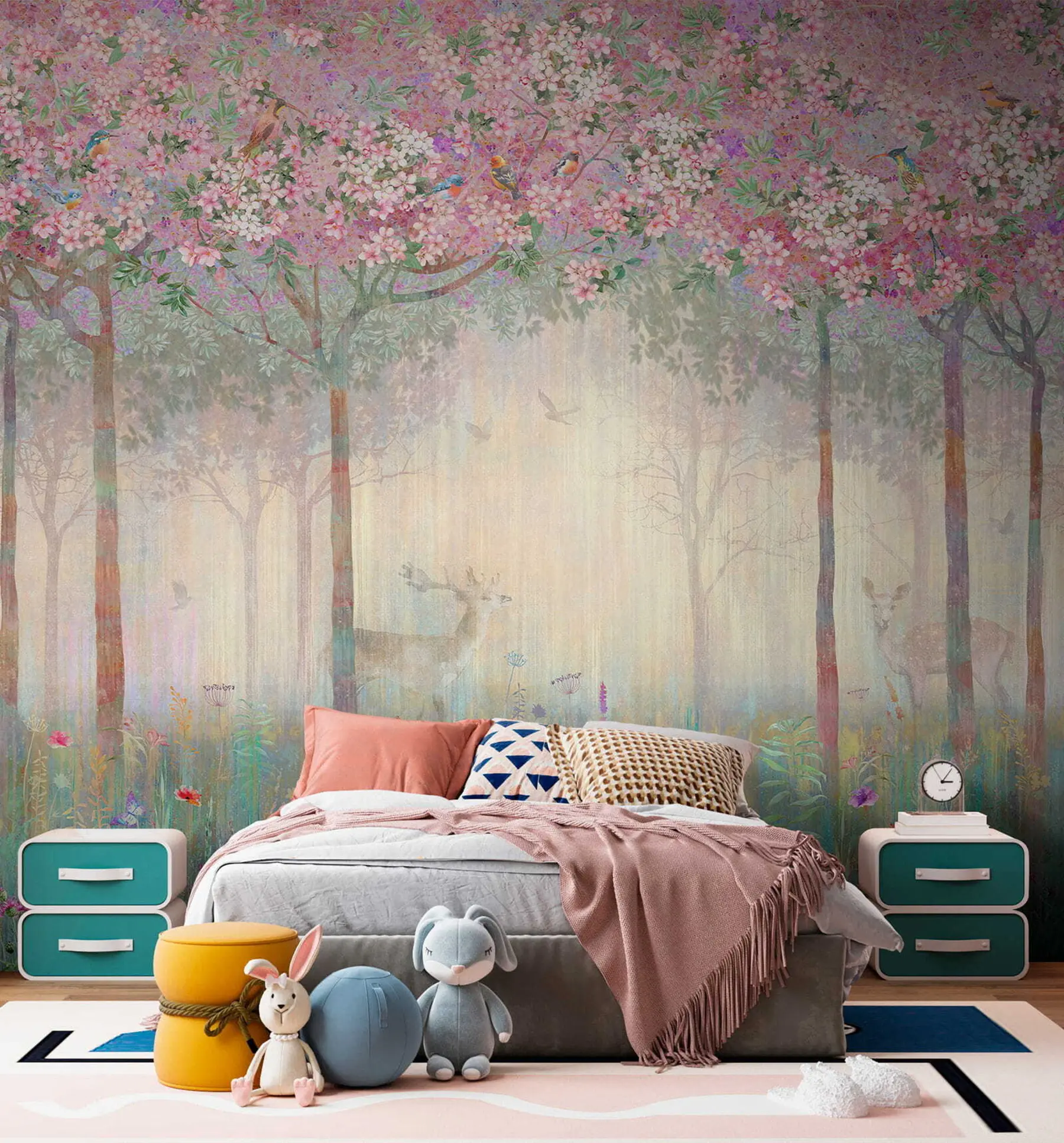 Fototapeta Jeleń w magicznym lesie u62100