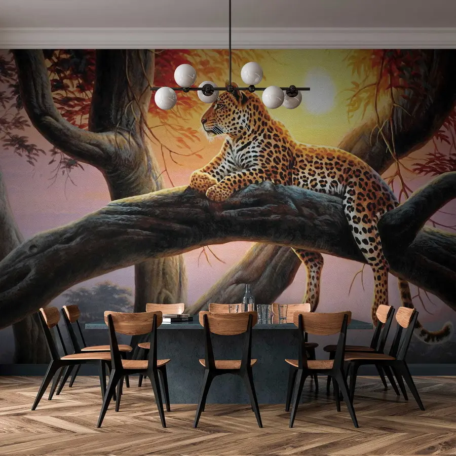 Fototapeta Lampart na drzewie u62925