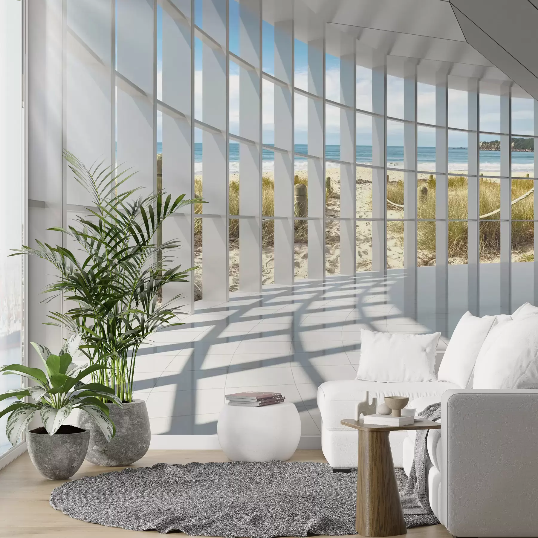 Fototapeta Korytarz 3D z widokiem na morze u70513