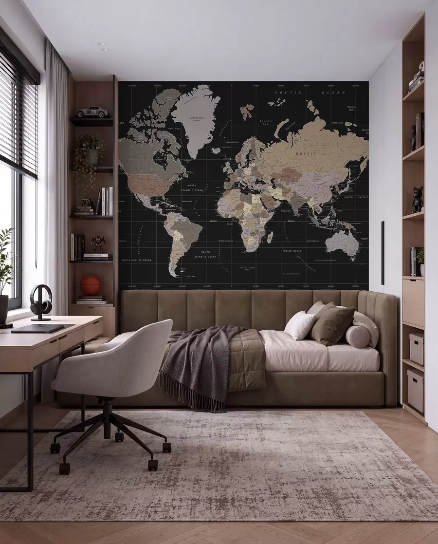 Fototapeta Szczegółowa mapa świata u99477