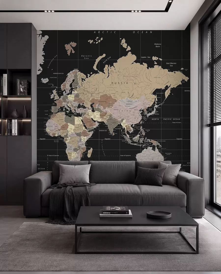 Fototapeta Szczegółowa mapa świata u99477