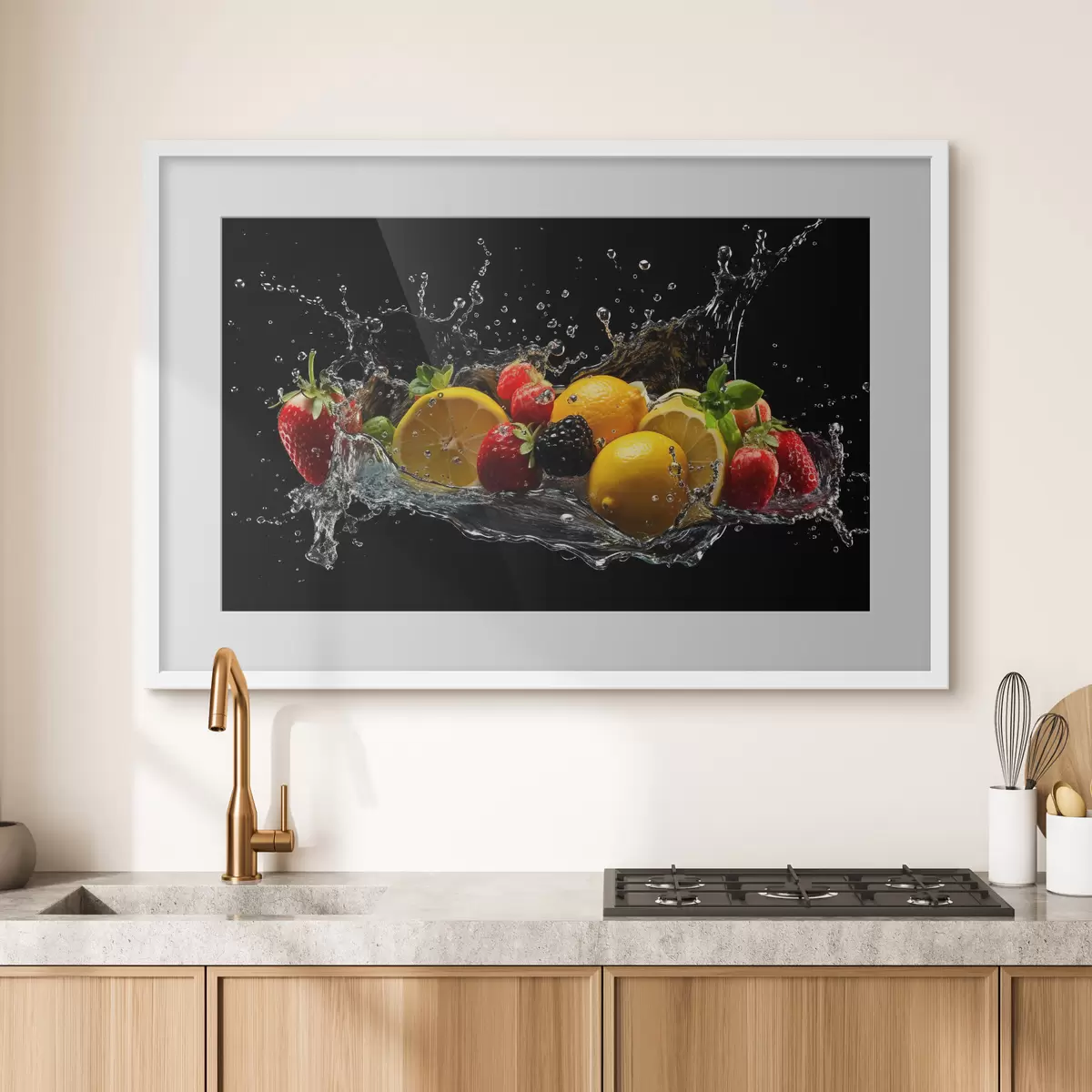Plakat Owoce w odrobinie wody f37044