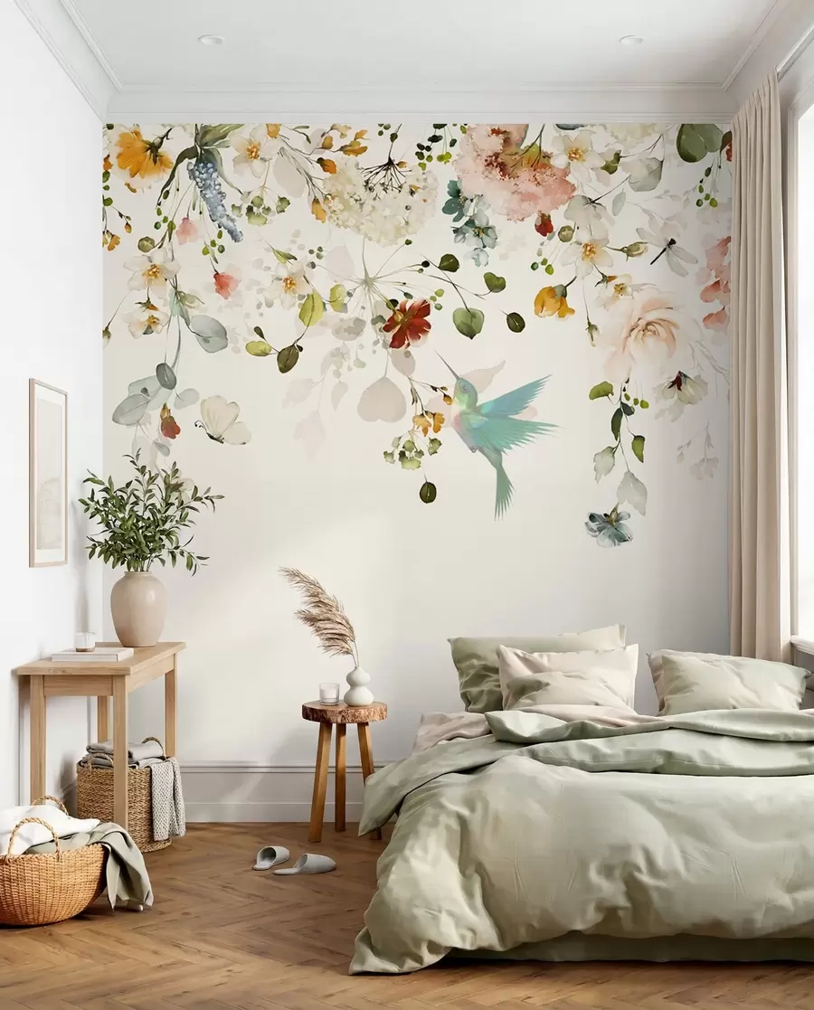 Fototapeta Kwiaty i kolibry u59610d2