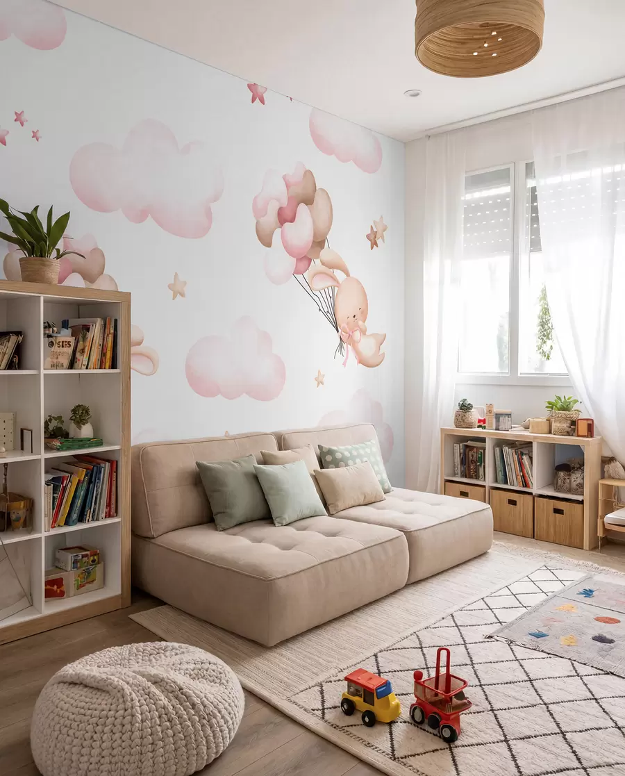 Fototapeta Śliczny królik i balony u95399d1