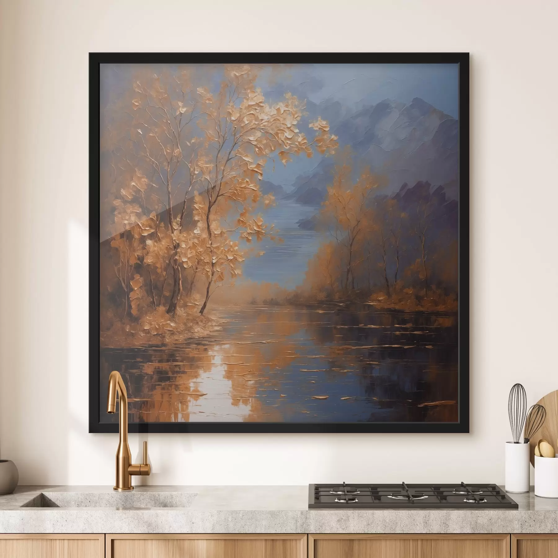 Fototapeta Jezioro w jesiennym lesie f37804