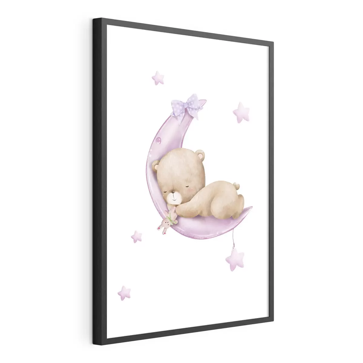 Plakat Śpiący niedźwiedź na księżycu f37917v2