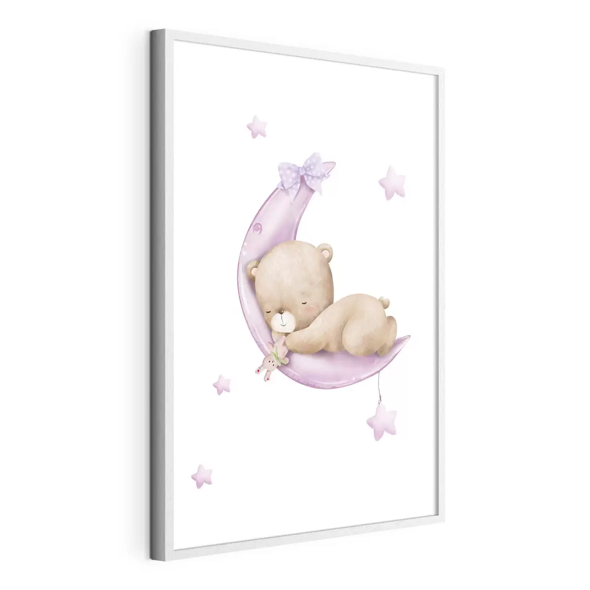 Plakat Śpiący niedźwiedź na księżycu f37917v2