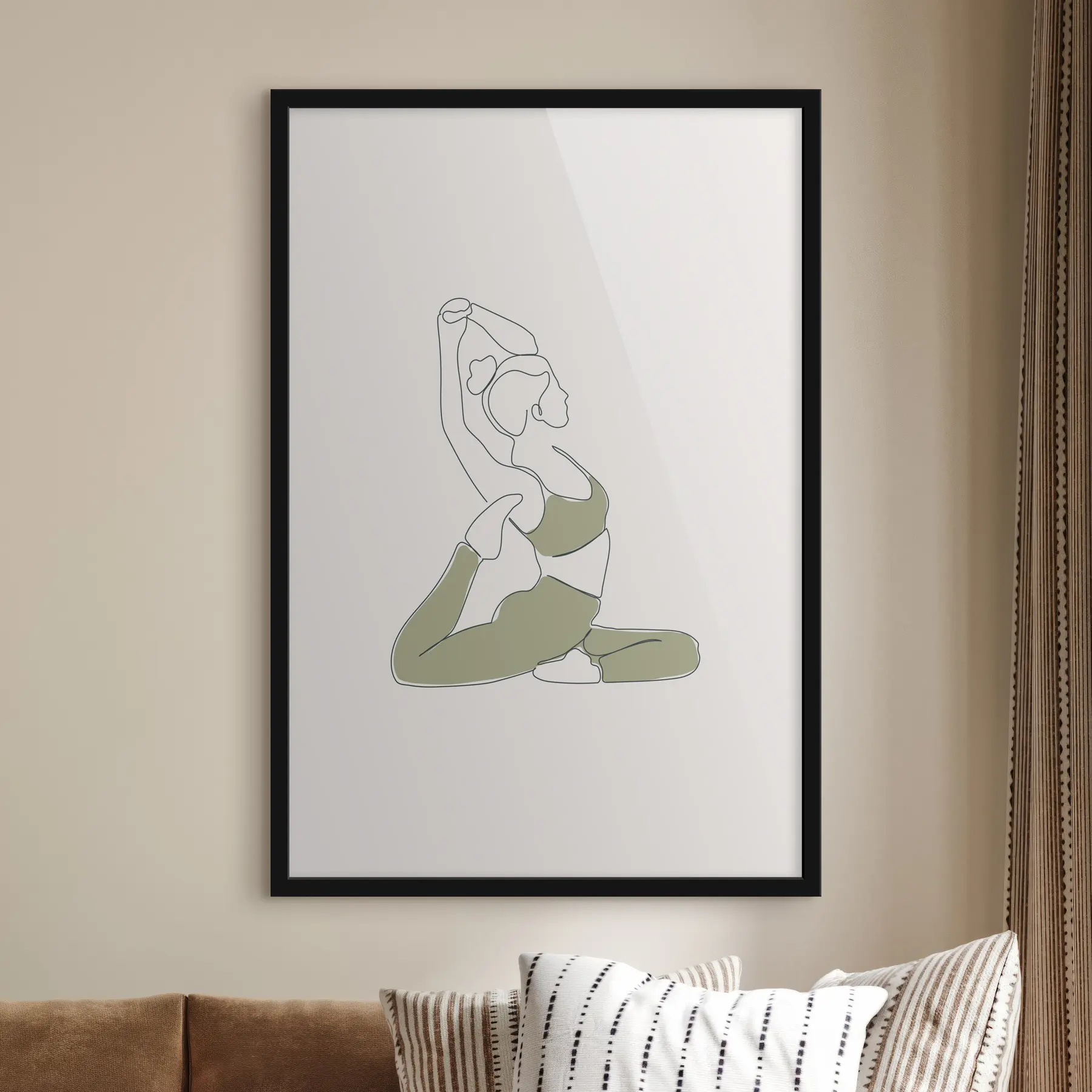 Obraz Dziewczyna joga pozycja Gołąb asana f37992