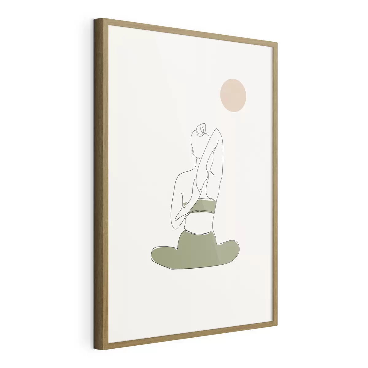 Plakat Dziewczyna joga pozować krowa asana f37994