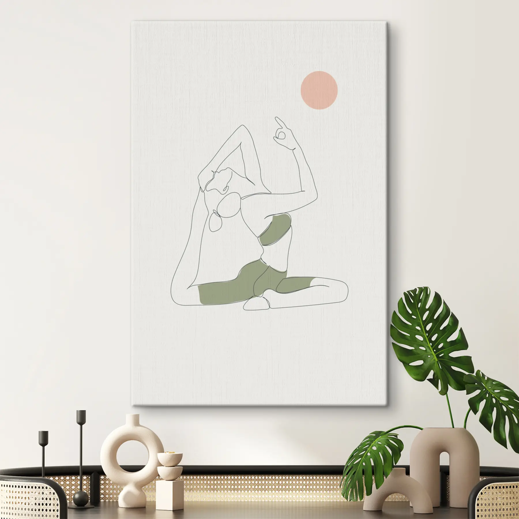 Fototapeta Dziewczyna joga pozycja Gołąb asana s37986