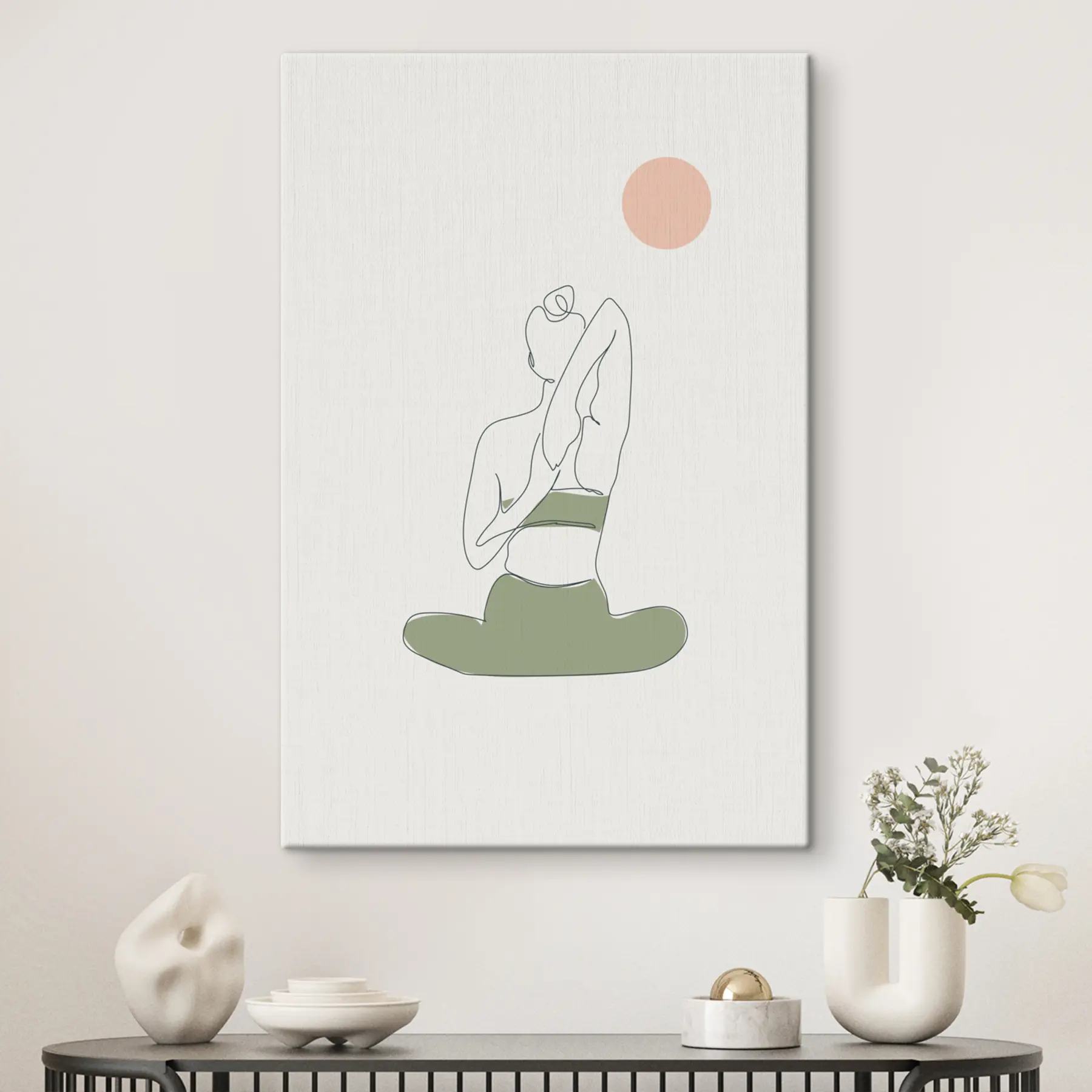 Obraz Dziewczyna joga pozować krowa asana s37994