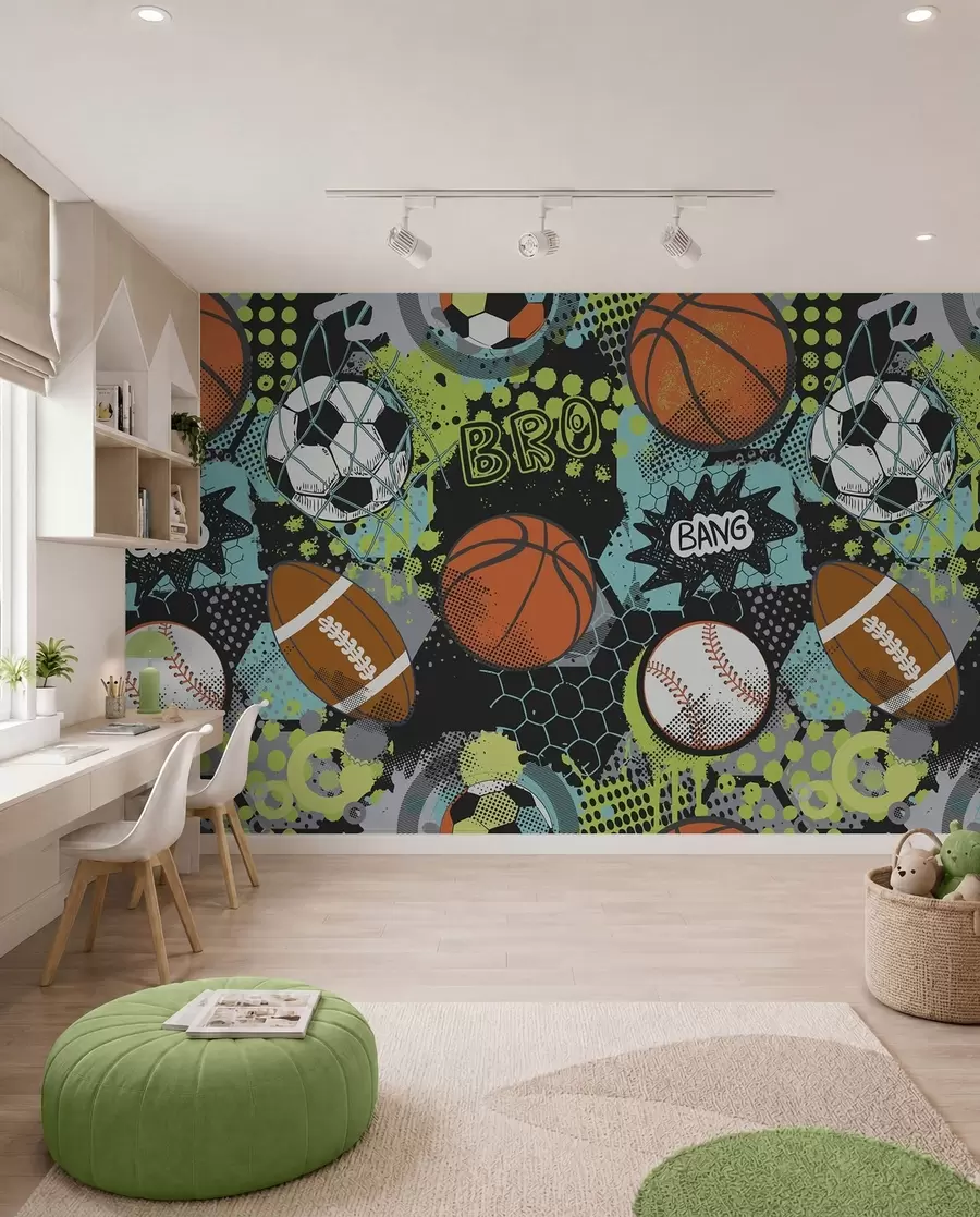 Fototapeta Abstrakcja z piłkami sportowymi u99729