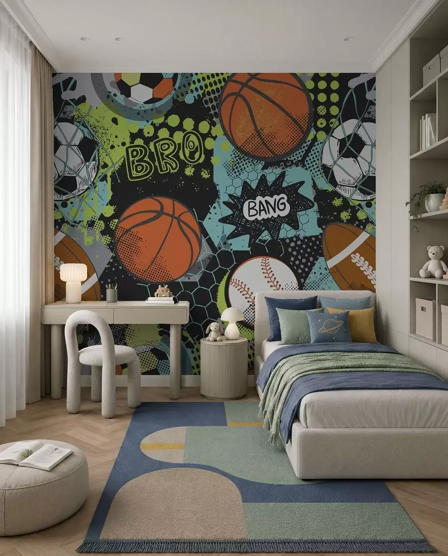 Fototapeta Abstrakcja z piłkami sportowymi u99729