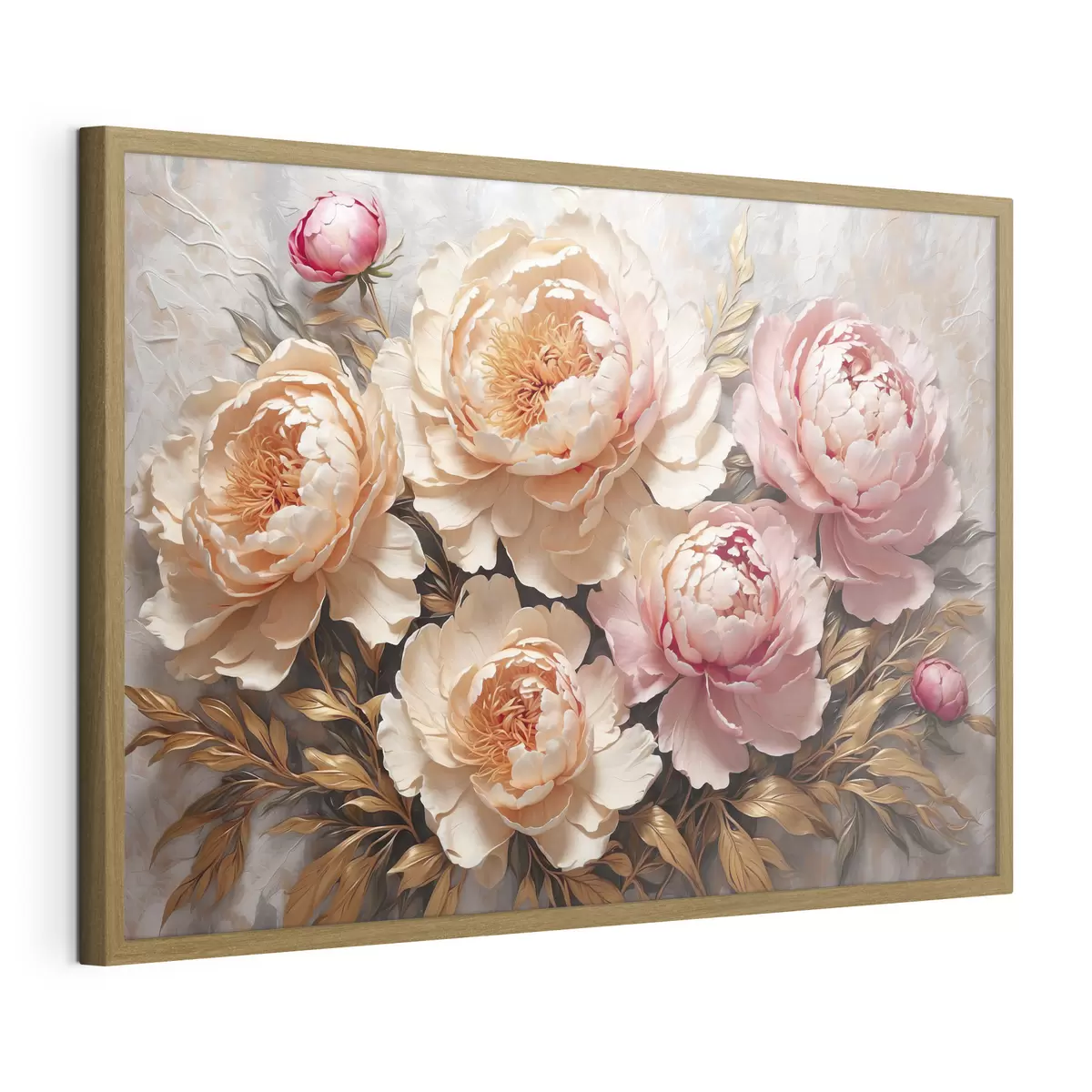Plakat Piwonie w ciepłych kolorach f38065