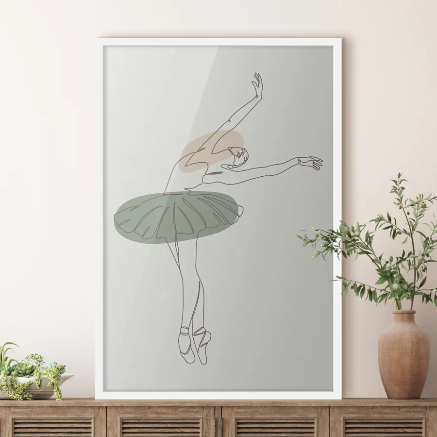 Fototapeta Linie minimalizmu w stylu boho w stylu baletnicy f38076