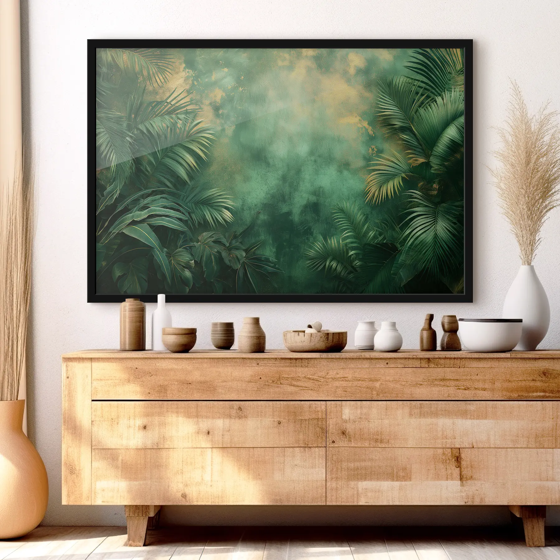 Fototapeta Tropikalne krzewy w stylu grunge f38086