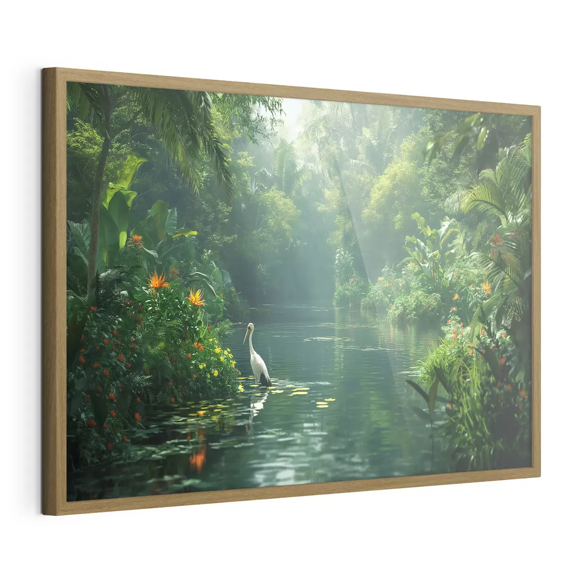 Plakat Jezioro w tropikalnym lesie f38091
