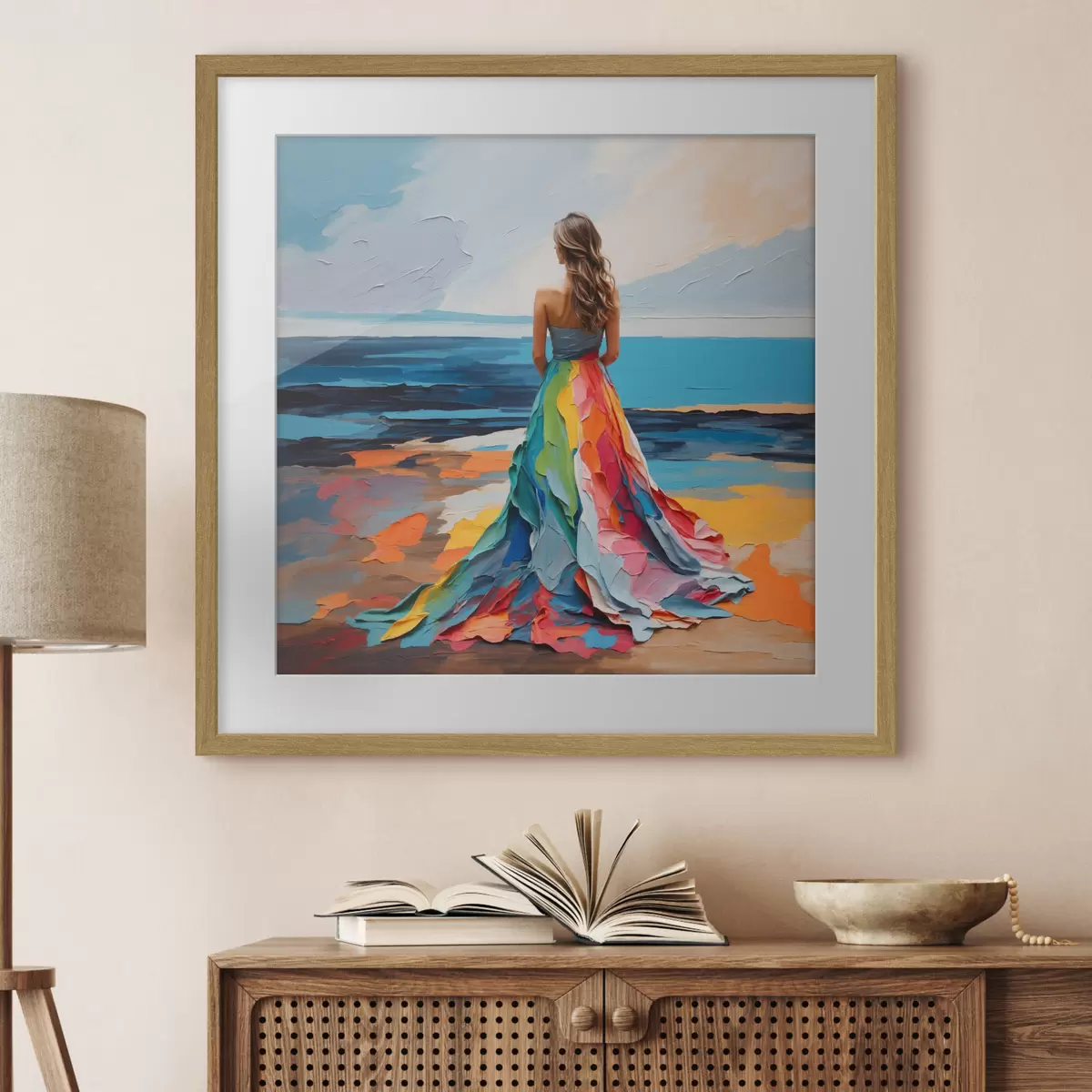 Plakat Kobieta na brzegu morza f38171