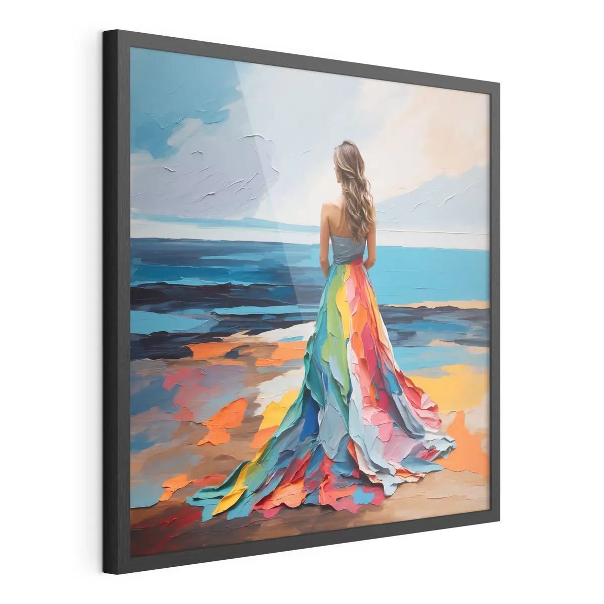 Plakat Kobieta na brzegu morza f38171